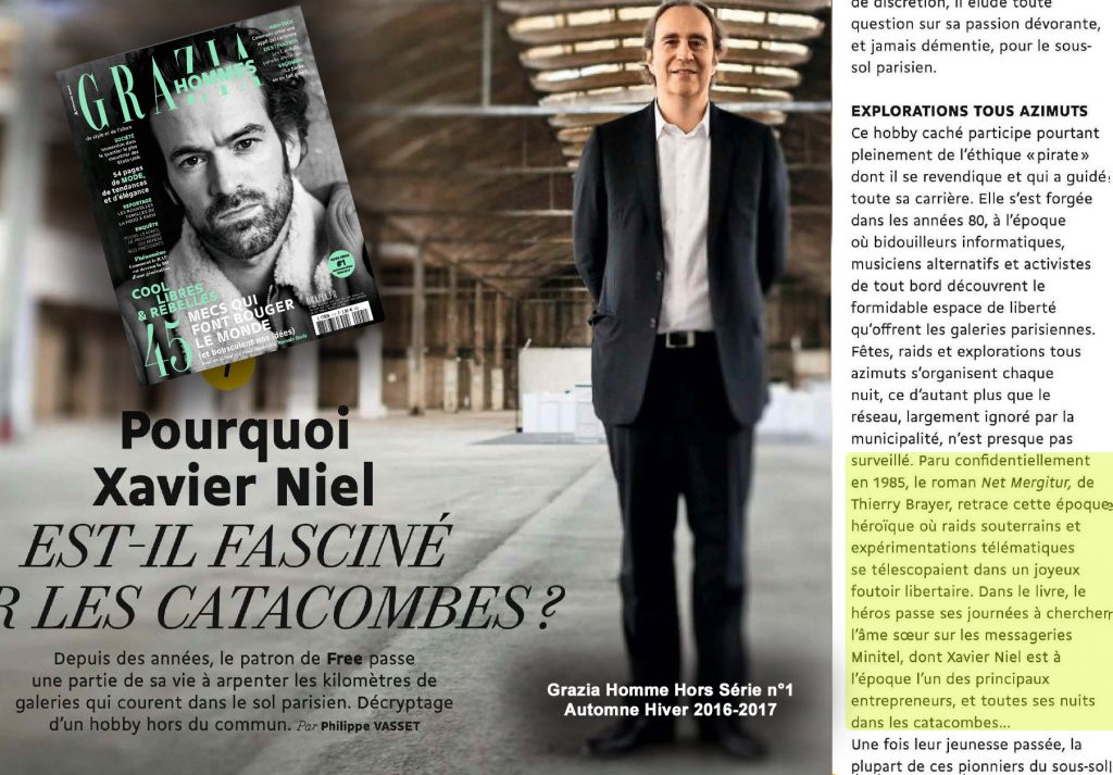 Xavier Niel et Thierry Brayer - Catacombes de Paris